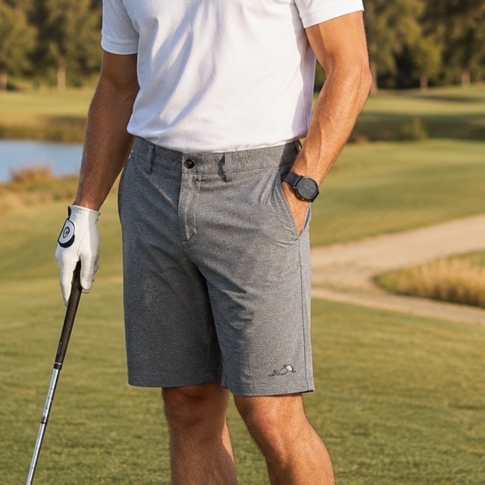 Arnold Palmer Men's Golf Shorts Size 32 Gray Heather Performance Classic